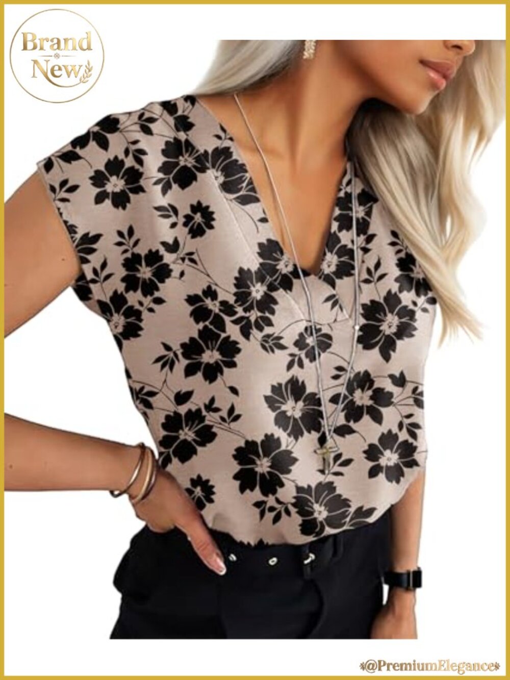 Womens Cap Sleeve V Neck Blouse Textured Dressy Summer Work Office Top